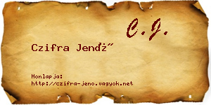 Czifra Jenő névjegykártya